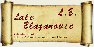 Lale Blažanović vizit kartica